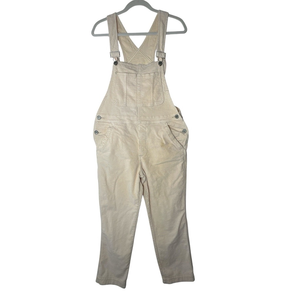 Free People We The Free Corduroy Overalls Womens 27 Regular Fit Pockets Stain